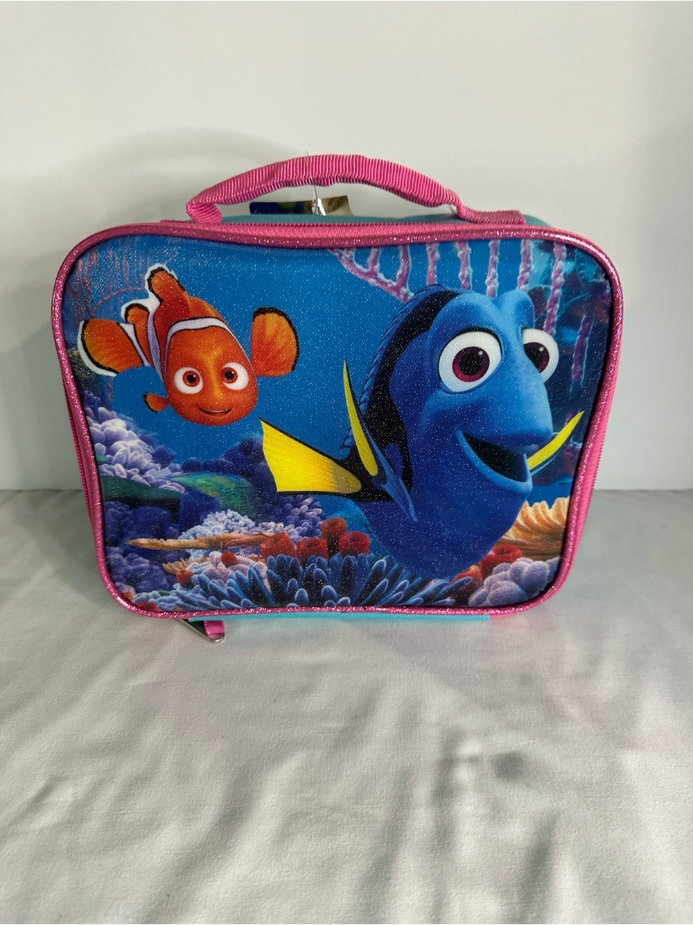 Disney Finding Dory Lunchbox with Dory & Nemo - Blue and Pink